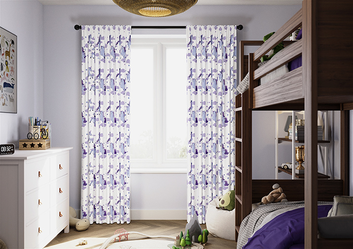 Unicorn Magic, Purple - Made to Measure Curtains - Image 3